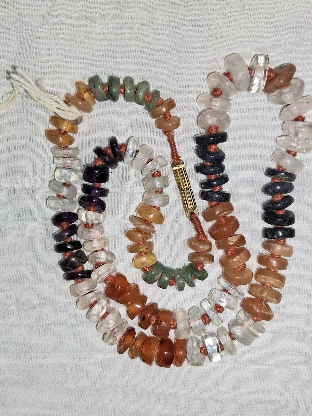 Multi-Color Natural Stone Bead Necklace - Women Jewelry